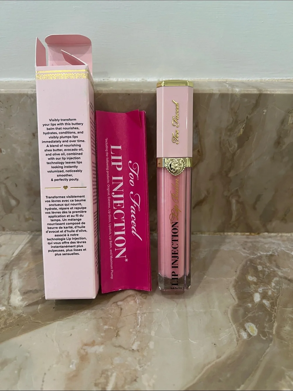 New in box  Too Faced lip, injection, lip, balm, power pumping liquid balm